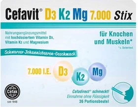 Cefavit D3 K2 Mg 7.000 I.E. Stix Granulat Portionsbeutel, 36 Stück