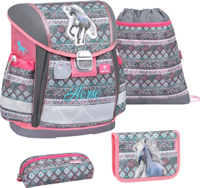 Belmil Classy Horse Schultaschen-Set, 4-tlg.