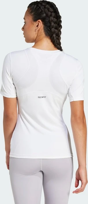 adidas Techfit Training Kompressionsshirt kurzarm weiß (Damen)