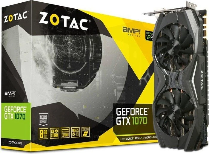 Zotac GeForce GTX 1070 AMP Edition, 8GB GDDR5, DVI, HDMI, 3x DP