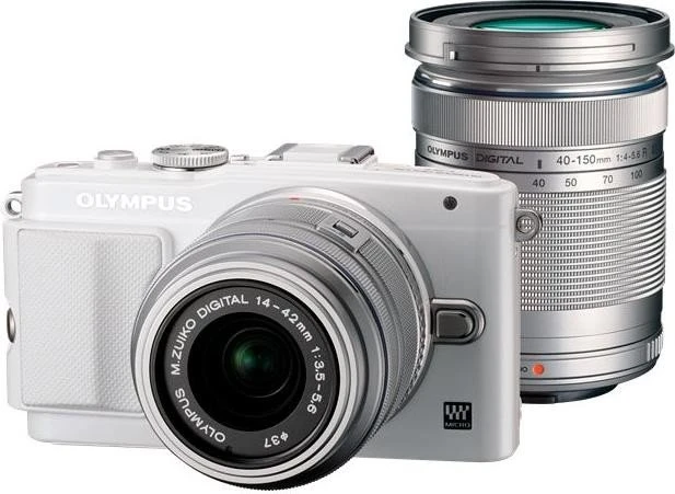 Olympus PEN E-PL6 weiß mit Objektiv M.Zuiko digital 14-42mm 3.5-5.6 II und M.Zuiko digital ED 40-150mm 4.0-5.6