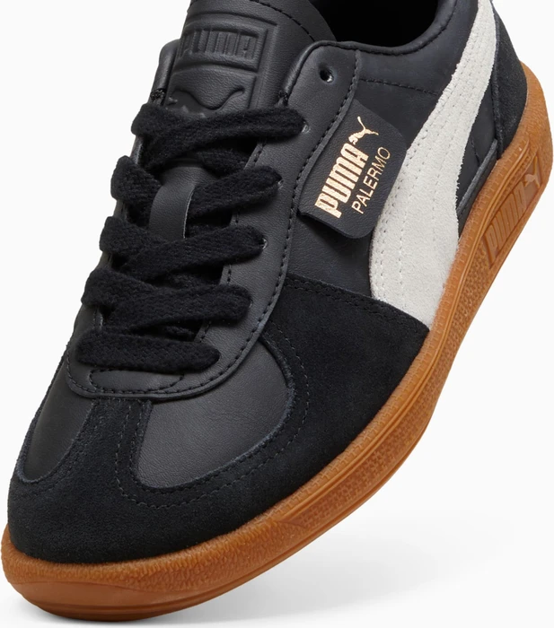 Puma Palermo Leather puma black/feather gray/gum (Junior)