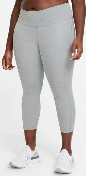Nike Epic Fast Crop Tight Laufhose 7/8 smoke grey/heather/reflective silver (Damen)