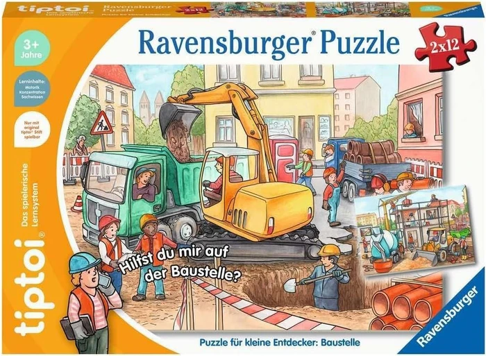 Ravensburger tiptoi Puzzle: Puzzle für kleine Entdecker: Baustelle