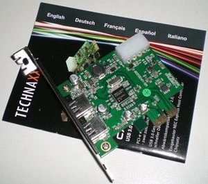 Technaxx Card-302P, 2x USB 3.0, PCIe 2.0 x1
