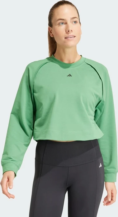 adidas Power Hidden Racerback Overlay Sweatshirt preloved green/black (Damen)