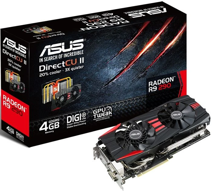 ASUS Radeon R9 290, Radeon R9 290, 4GB GDDR5, 2x DVI, HDMI, DP