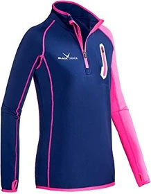 Black Crevice Micro Funktionsshirt langarm steel blue/pink (Damen)
