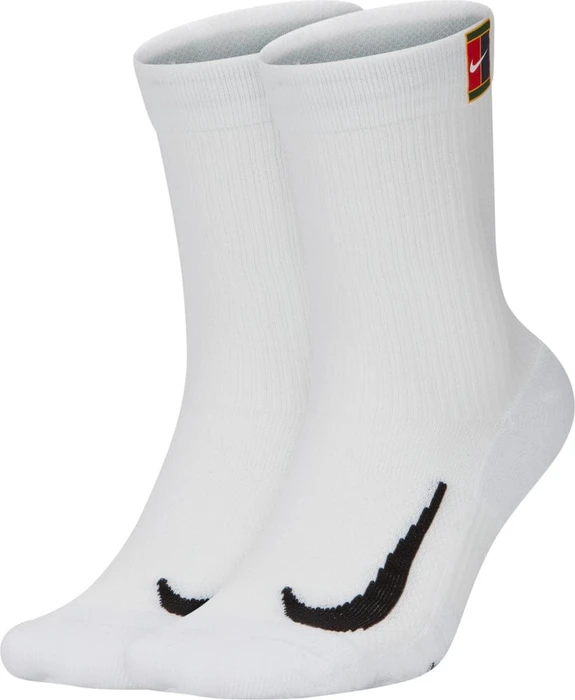 Nike Court Multiplier Cushioned Crew Tennissocken weiß, 2 Paare