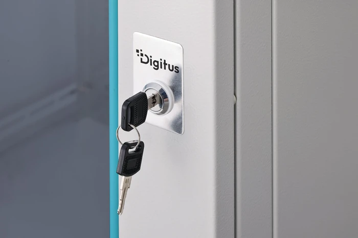 Digitus Dynamic-N Serie 19" Wandgehäuse 16HE, unmontiert, Sicherheitsglastür, IP2X, RAL 7035, 600mm tief