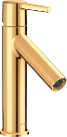 Hansgrohe Axor Starck Einhebel-Waschtischmischer 100 mit Hebelgriff und Ablaufgarnitur polished goldoptik