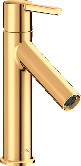 Hansgrohe Axor Starck Einhebel-Waschtischmischer 100 mit Hebelgriff und Ablaufgarnitur polished goldoptik