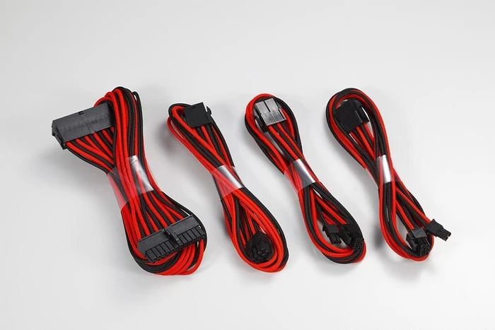 Phanteks Verlängerungskabel Kit für Netzteile, schwarz/rot, 500mm