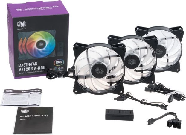 Cooler Master MasterFan MF120R ARGB, LED-Steuerung, Lüftersteuerung, 120mm, 3er-Pack