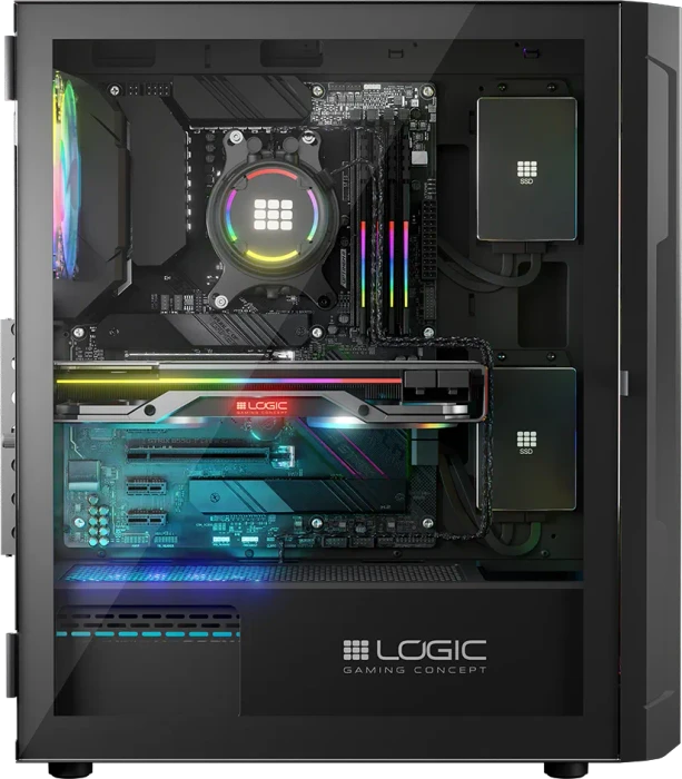 Logic Concept Aramis ARGB Midi Black, Glasfenster