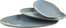 Mäser Nottingham Vintage Servierplatten-Set blau/grau, 3-tlg.
