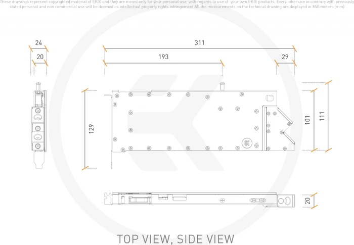 EK Water Blocks EK-Pro GPU WB RTX A5000 Nickel, Inox Rack