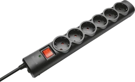 Trust Surge Protector 6 Steckdosenleiste mit Überspannungsschutz und Schalter, 6-fach, 1.8m