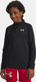 Under Armour Tech 2.0 Zip Funktionsshirt langarm schwarz/weiß (Junior)