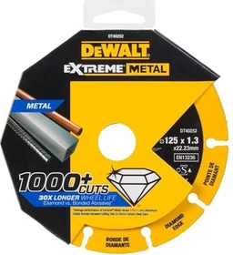 DeWalt DT40252 Extreme Metal Diamanttrennscheibe, 125x1.3x22.23mm, 1 Stück