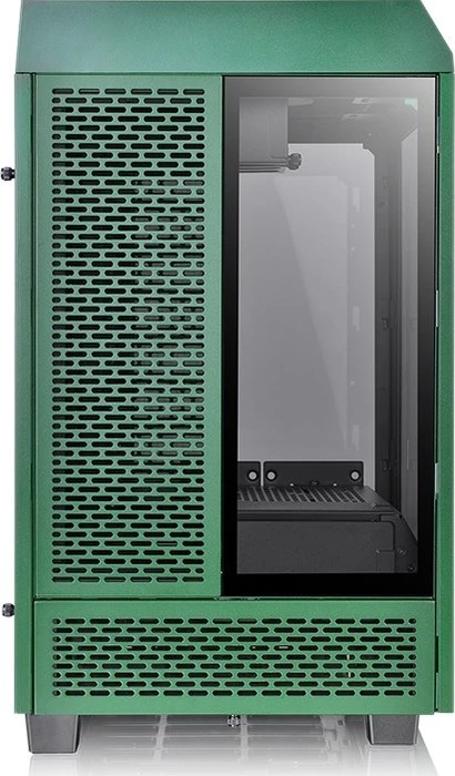 Thermaltake The Tower 100 Racing Green, grün, Glasfenster, Mini-ITX