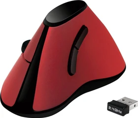 Typhoon Wireless Ergonomic Vertical Mouse, rot, USB (TI020)