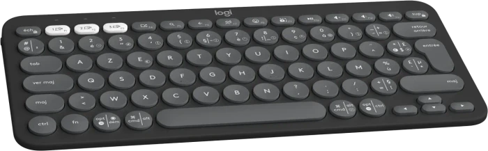 Logitech K380s Pebble Keys 2, schwarz/grau, Logi Bolt, USB/Bluetooth, FR