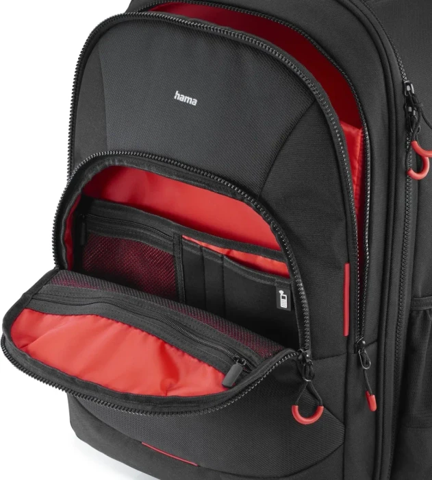 Hama Ohio 200 Kamera-Rucksack/Trolley Schwarz/Rot