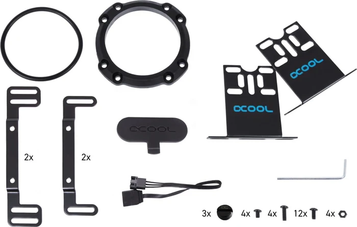 Alphacool Eisbecher Aurora D5 150mm Acetal/Glas inkl. Pumpe VPP655