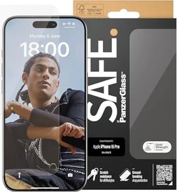 PanzerGlass Safe Screen Protector Ultra-Wide Fit für Apple iPhone 15 Pro