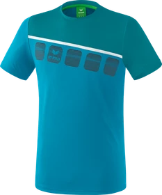 Erima 5-C Funktionsshirt kurzarm oriental blue/colonial blue/weiß (Herren)