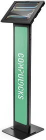 Compulocks Apex Enclosure Brandable Floor Stand, Tablet-Stand für Apple iPad Air M2 & M3 2024, schwarz