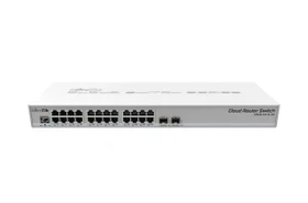 MikroTik Cloud Router Switch CRS326 Dual Boot Rackmount Gigabit Managed Switch, 24x RJ-45, 2x SFP+, PoE PD (CRS326-24G-2S+RM)