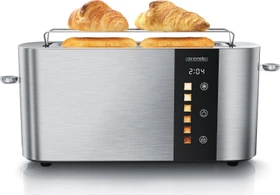 Arendo 307199 Level Touch Langschlitz-Toaster edelstahl