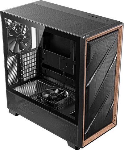Antec Flux, schwarz/braun, Glasfenster