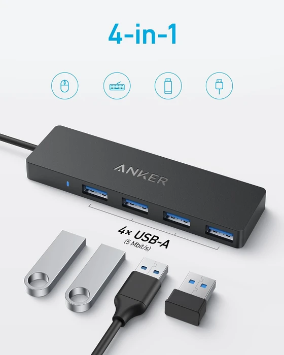 Anker 4-in-1 USB-C Hub, USB-C 3.0 [Stecker]