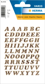 Herma Buchstabenetiketten A-Z, 22x33mm, wetterfest, schwarz, 10er-Pack (610 Etiketten)