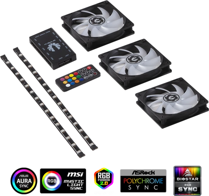 BitFenix Prodigy M 2022 ARGB, schwarz, Glasfenster