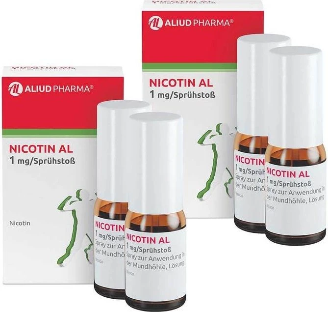 Aliud Nicotin AL 1mg/Sprühstoß Spray, 52.8ml (4x 13.2ml)