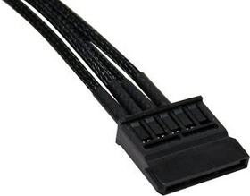 NZXT SATA-Stromadapter 4-Pin [IDE] auf 15-Pin [SATA] 20cm, sleeved schwarz