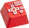 Zomoplus Keycap Retro Gamepad I, Aluminium, silber/rot, 1 Taste Vorschaubild