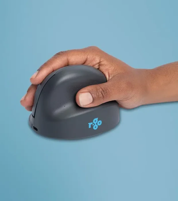 R-Go HE Basic Mouse Vertikale kabellose Maus mittel, grau, Bluetooth