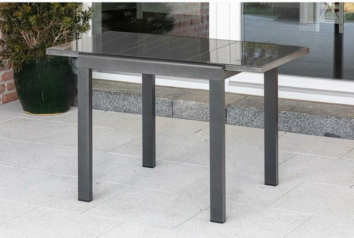 Merxx Balkon-Ausziehtisch 130x65cm graphit/grau