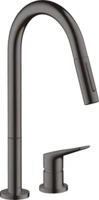 Hansgrohe Axor Citterio M 2-Loch 220 mit Ausziehbrause brushed black chrome
