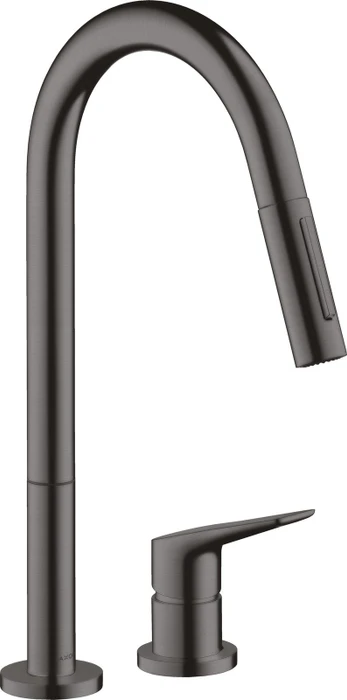 Hansgrohe Axor Citterio M 2-Loch 220 mit Ausziehbrause brushed black chrome