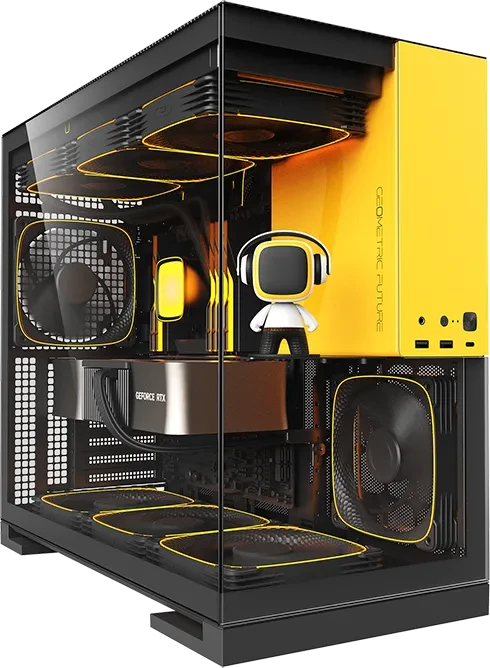 Geometric Future Model 5 Black/Yellow, Glasfenster