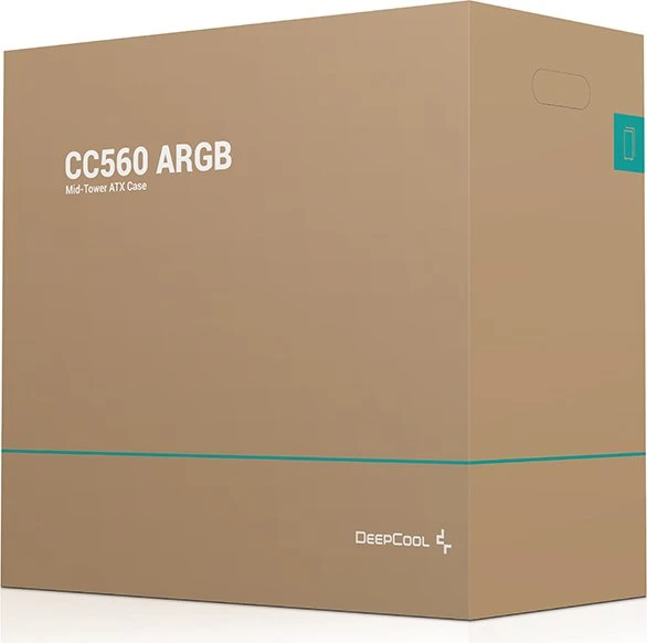 DeepCool CC560 ARGB, schwarz, Glasfenster