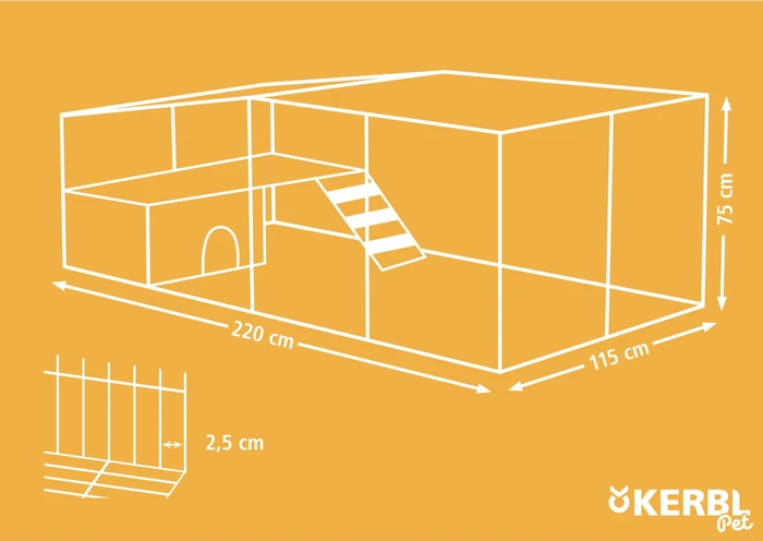 Kerbl Freigehege mit Ausbruchsperre, braun
