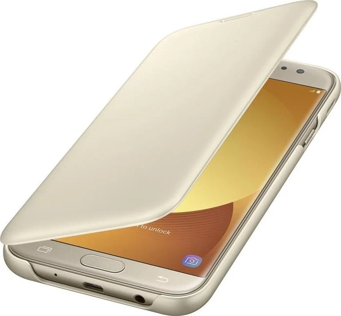 Samsung EF-WJ730CF Flip Wallet für Galaxy J7 (2017) gold