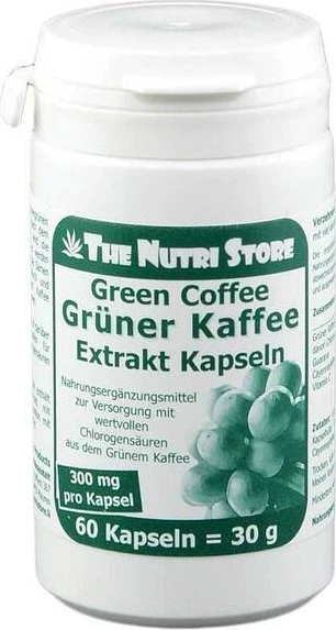 The Nutri Store Grüner Kaffee Extrakt 300mg Kapseln, 60 Stück